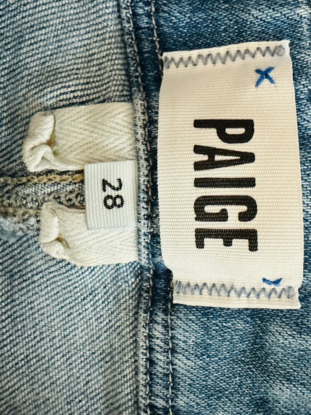 PAIGE Anessa size 28 wide leg raw edge jeans - Picture 2 of 8